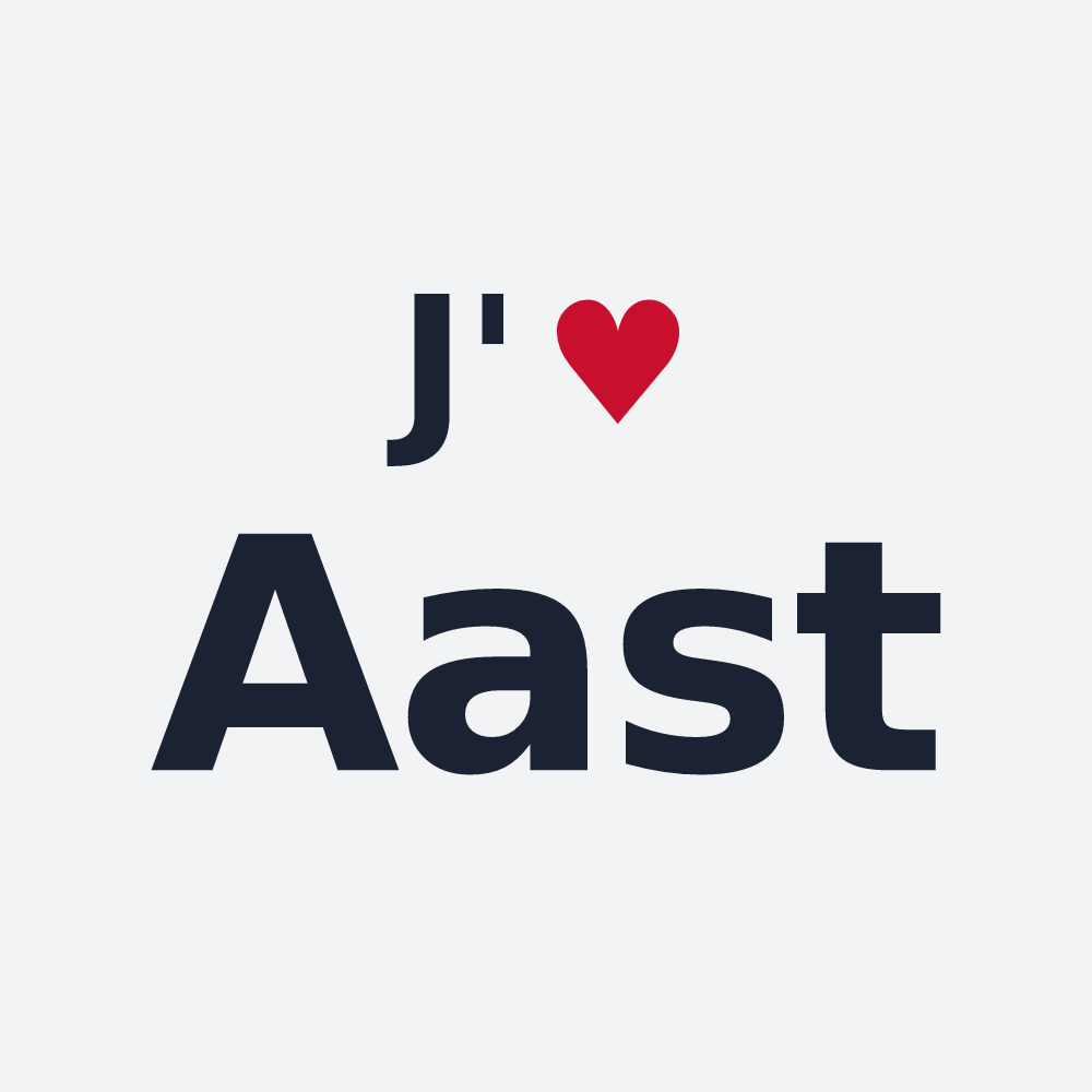 Poster personnalisé Aast — design J'aime Aast