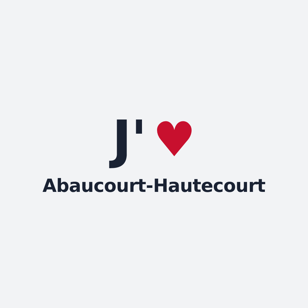 Poster personnalisé Abaucourt-Hautecourt — design J'aime Abaucourt-Hautecourt