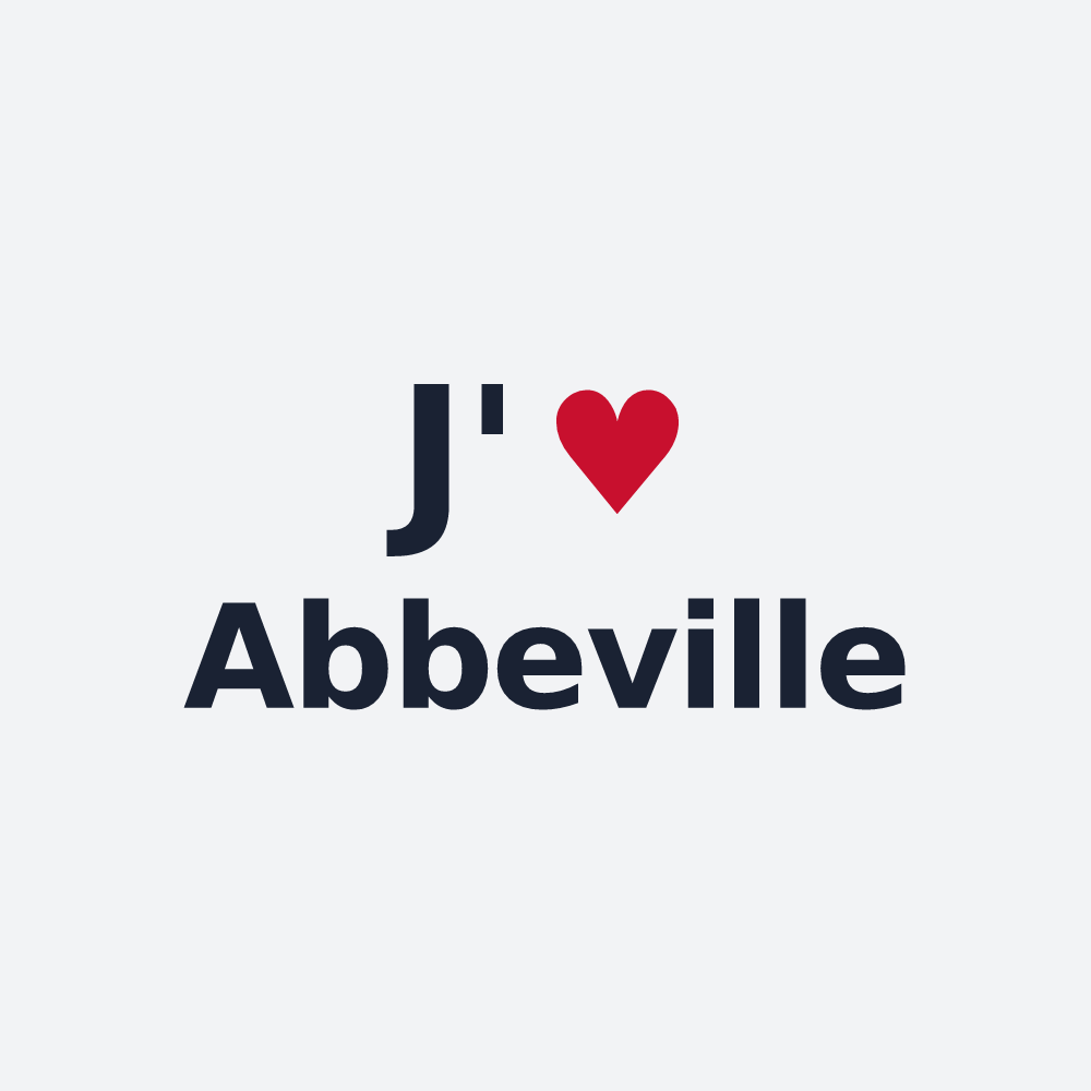 Poster personnalisé Abbeville — design J'aime Abbeville