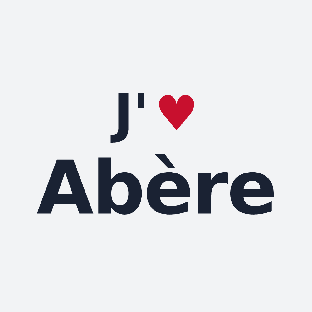 Poster personnalisé Abère — design J'aime Abère