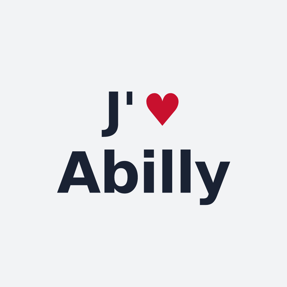 Poster personnalisé Abilly — design J'aime Abilly