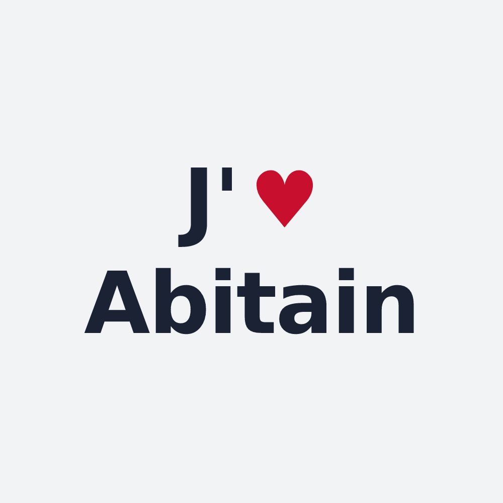 Poster personnalisé Abitain — design « J'aime Abitain » imprimé sur le poster