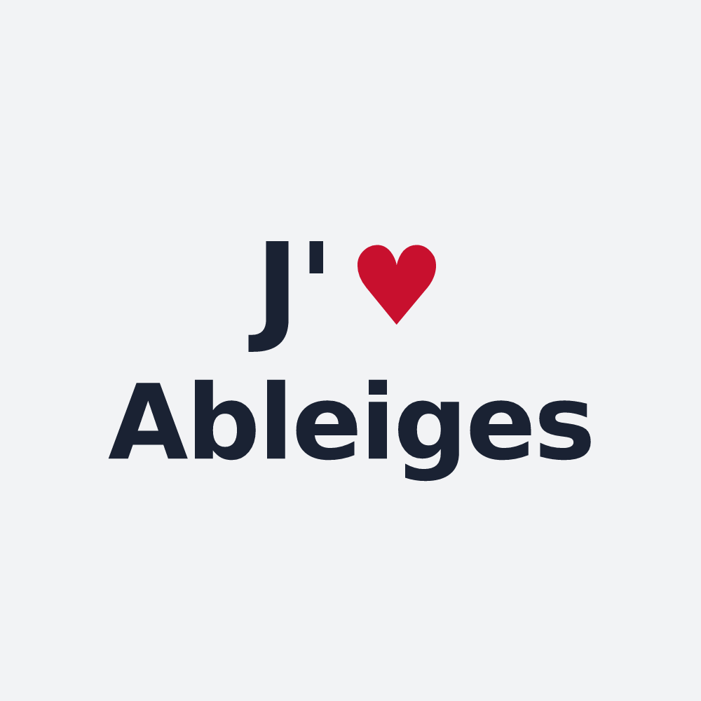 Poster personnalisé Ableiges — design J'aime Ableiges