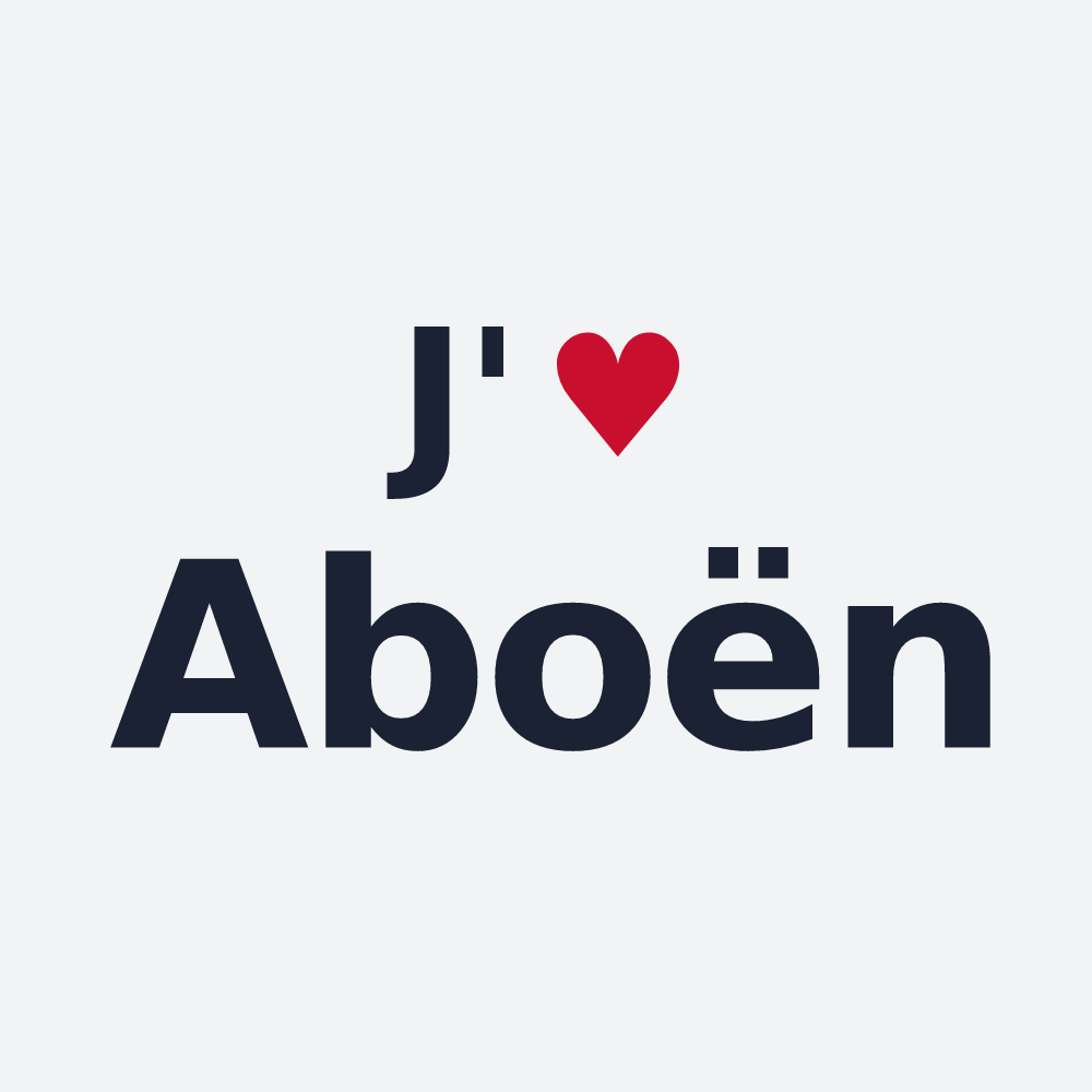 Poster personnalisé Aboën — design J'aime Aboën