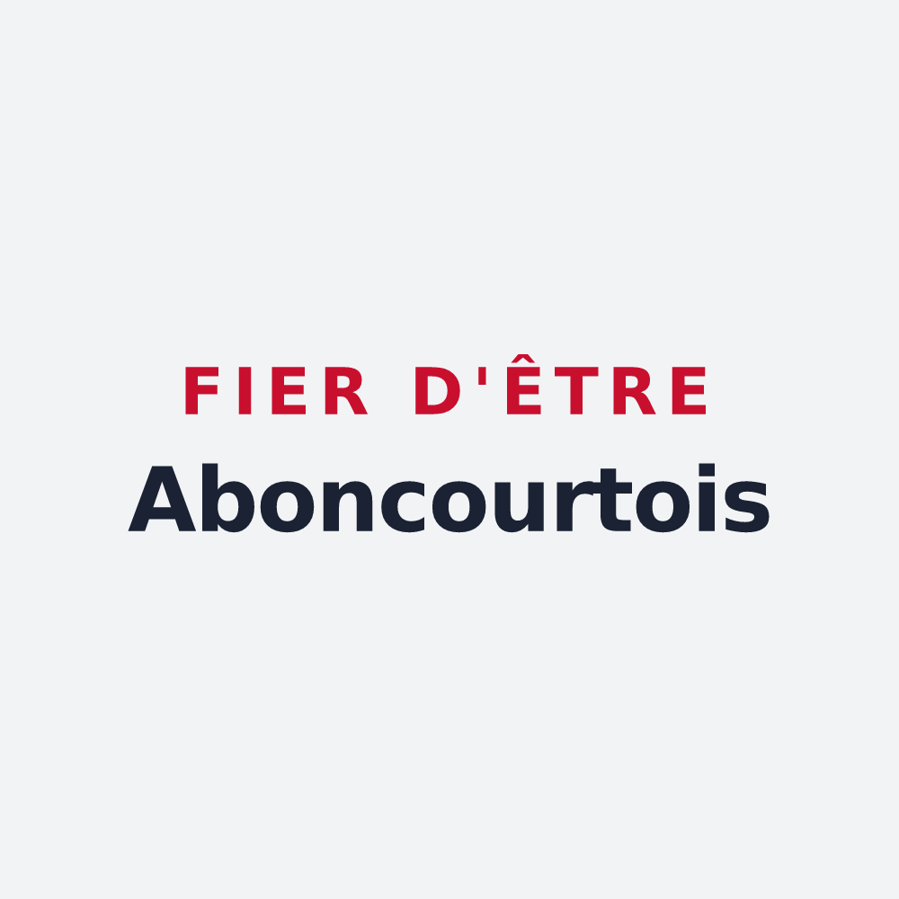 Poster « Fier d'être Aboncourtois » — design pour Aboncourt-sur-Seille