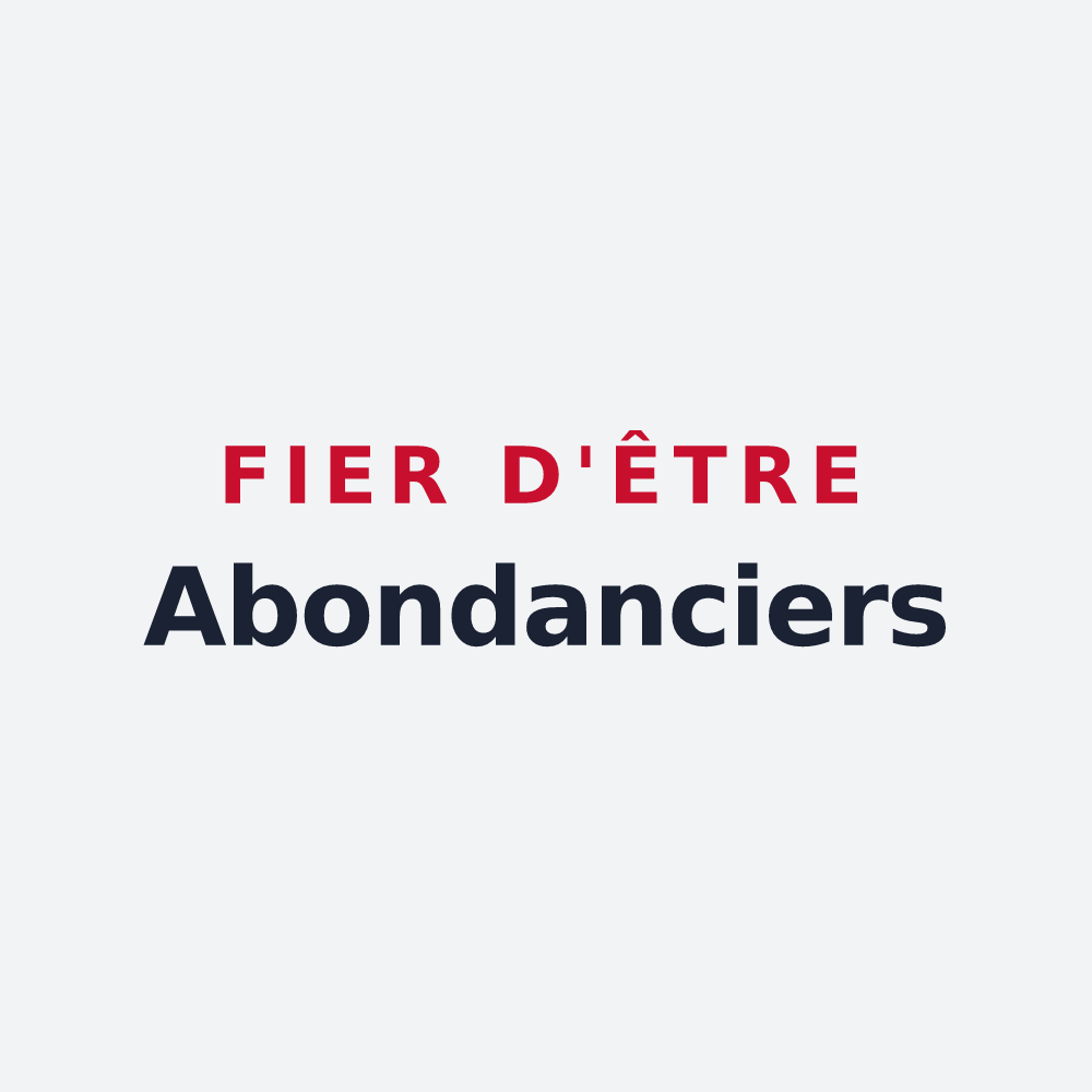 Poster « Fier d'être Abondanciers » — design pour Abondance