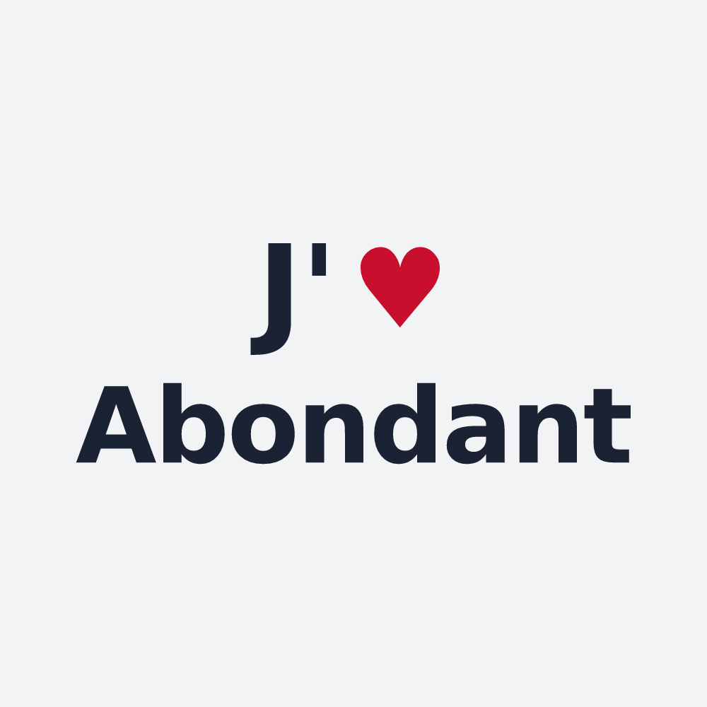 Poster personnalisé Abondant — design J'aime Abondant