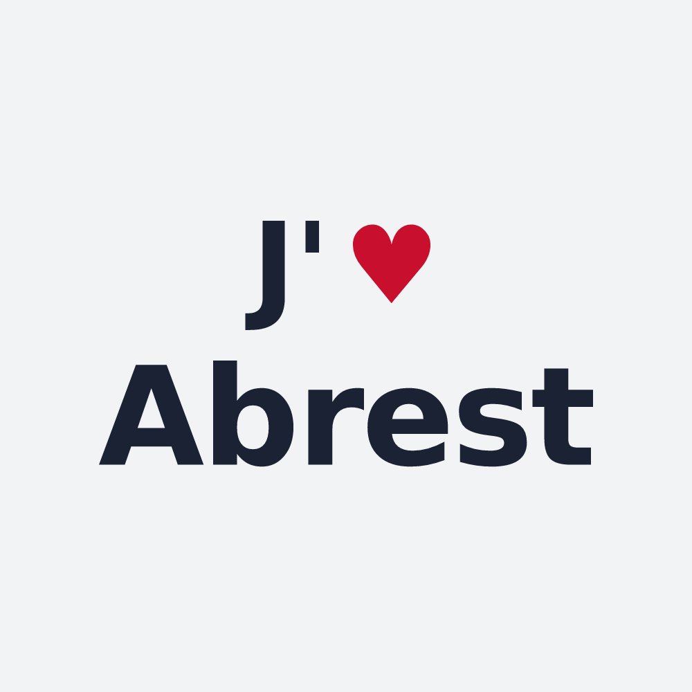 Poster personnalisé Abrest — design J'aime Abrest