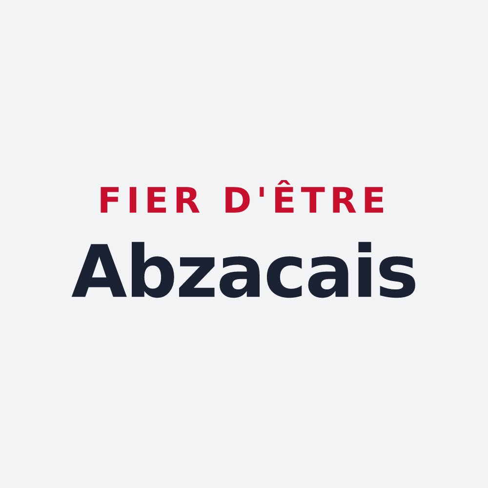 Poster « Fier d'être Abzacais » — design pour Abzac