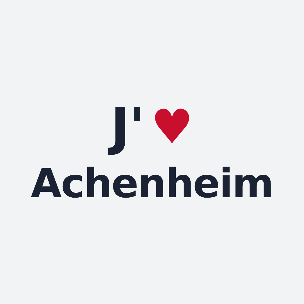 Poster personnalisé Achenheim — design « J'aime Achenheim » imprimé sur le poster