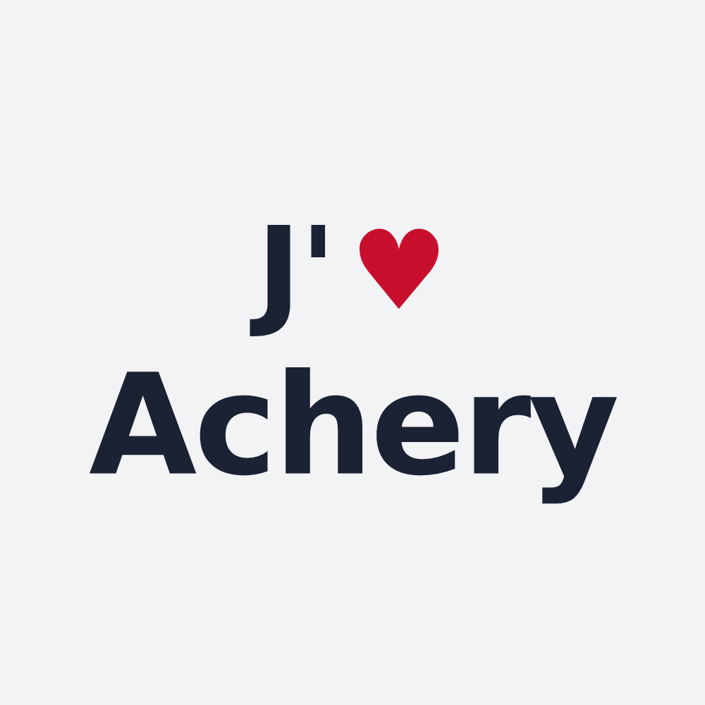 Poster personnalisé Achery — design J'aime Achery