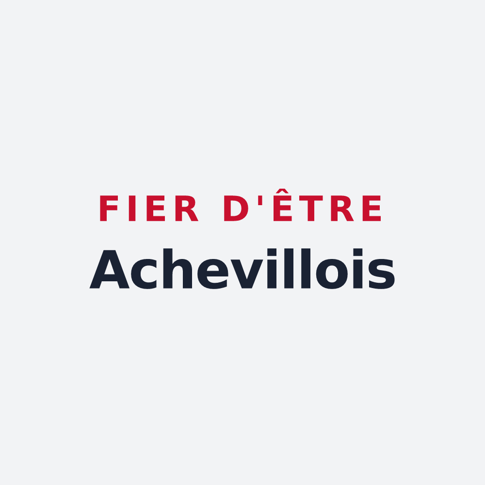 Poster « Fier d'être Achevillois » — design pour Acheville