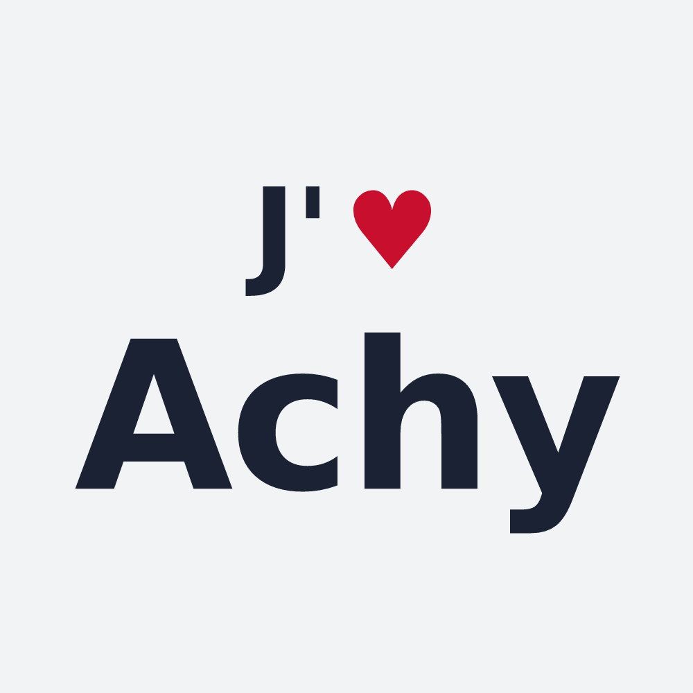 Poster personnalisé Achy — design J'aime Achy