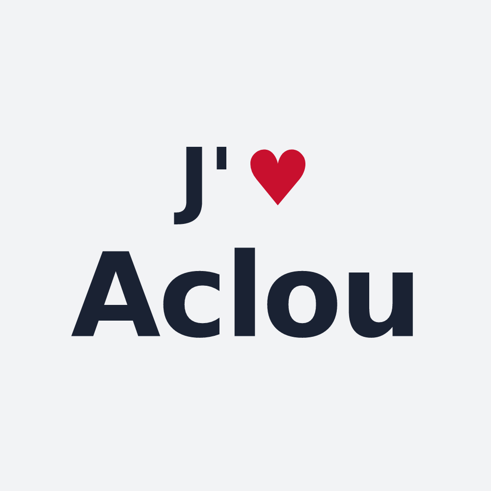 Poster personnalisé Aclou — design J'aime Aclou