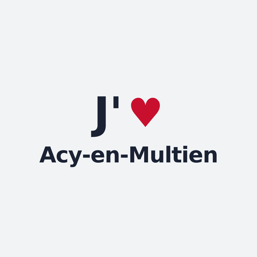 Poster personnalisé Acy-en-Multien — design J'aime Acy-en-Multien