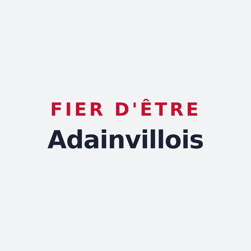 Poster « Fier d'être Adainvillois » — design pour Adainville