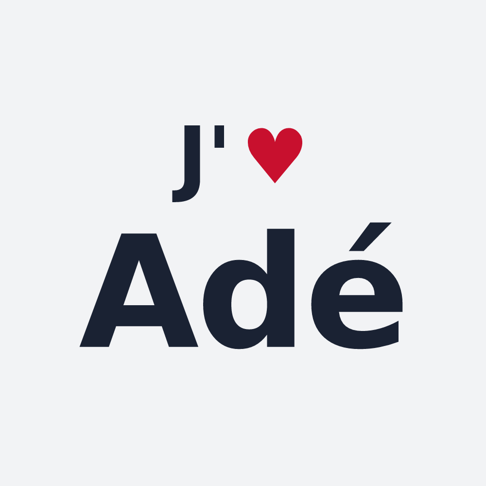 Poster personnalisé Adé — design J'aime Adé