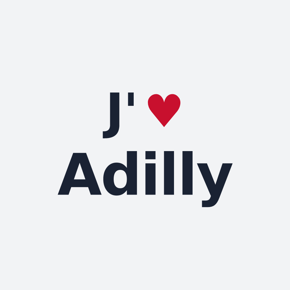 Poster personnalisé Adilly — design J'aime Adilly