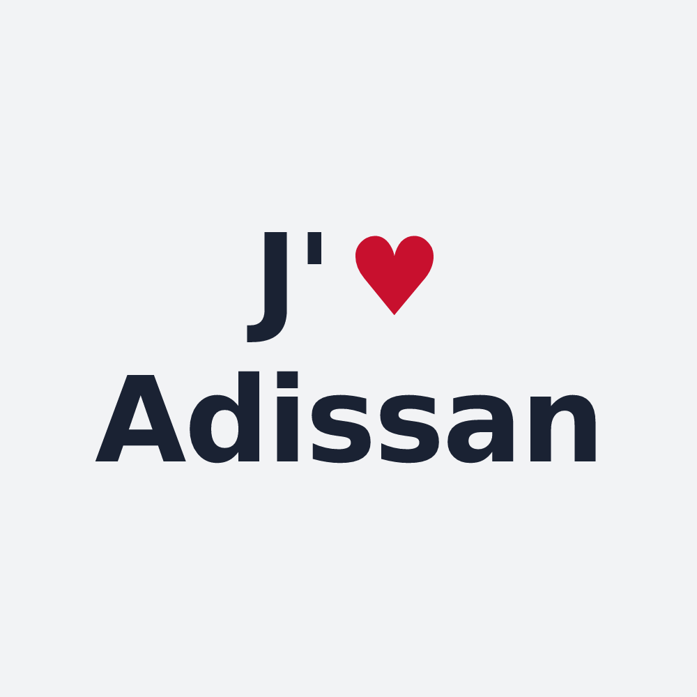 Poster personnalisé Adissan — design J'aime Adissan