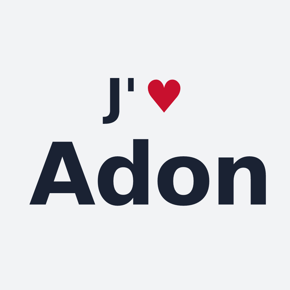 Poster personnalisé Adon — design J'aime Adon