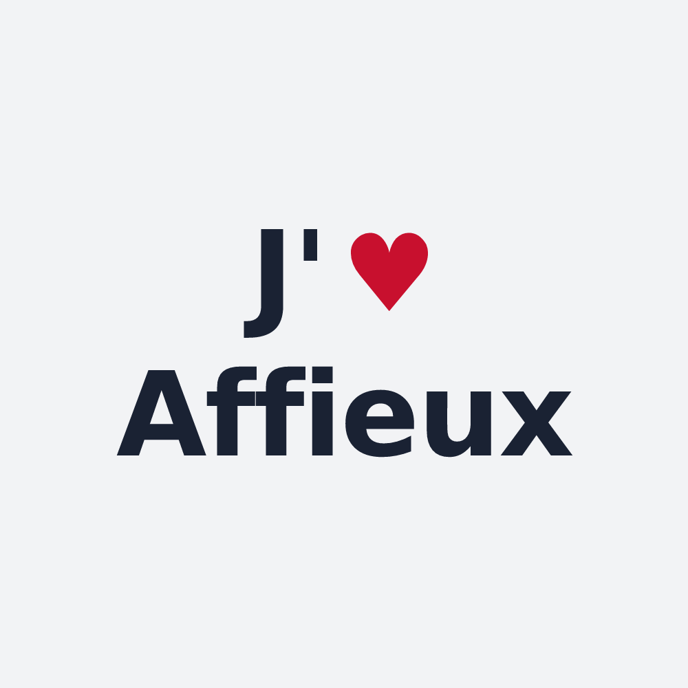 Poster personnalisé Affieux — design J'aime Affieux