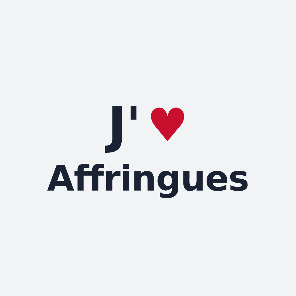 Poster personnalisé Affringues — design J'aime Affringues
