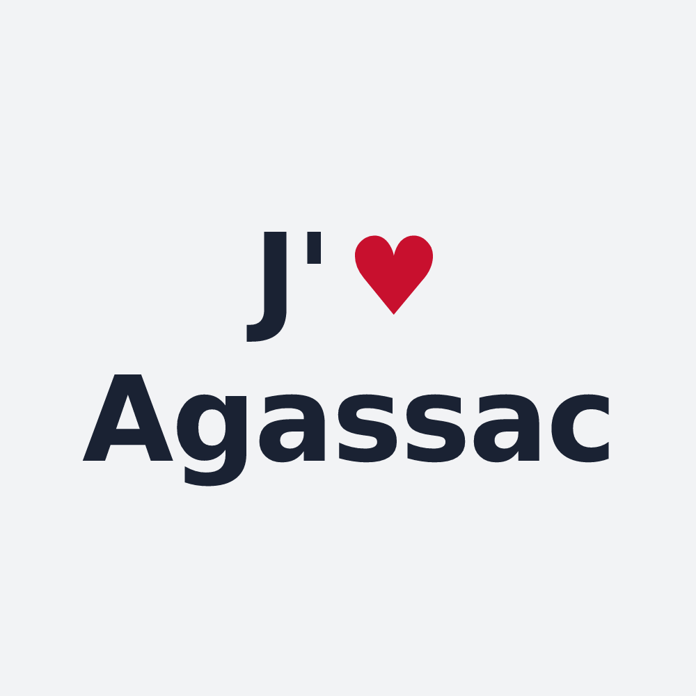 Poster personnalisé Agassac — design J'aime Agassac