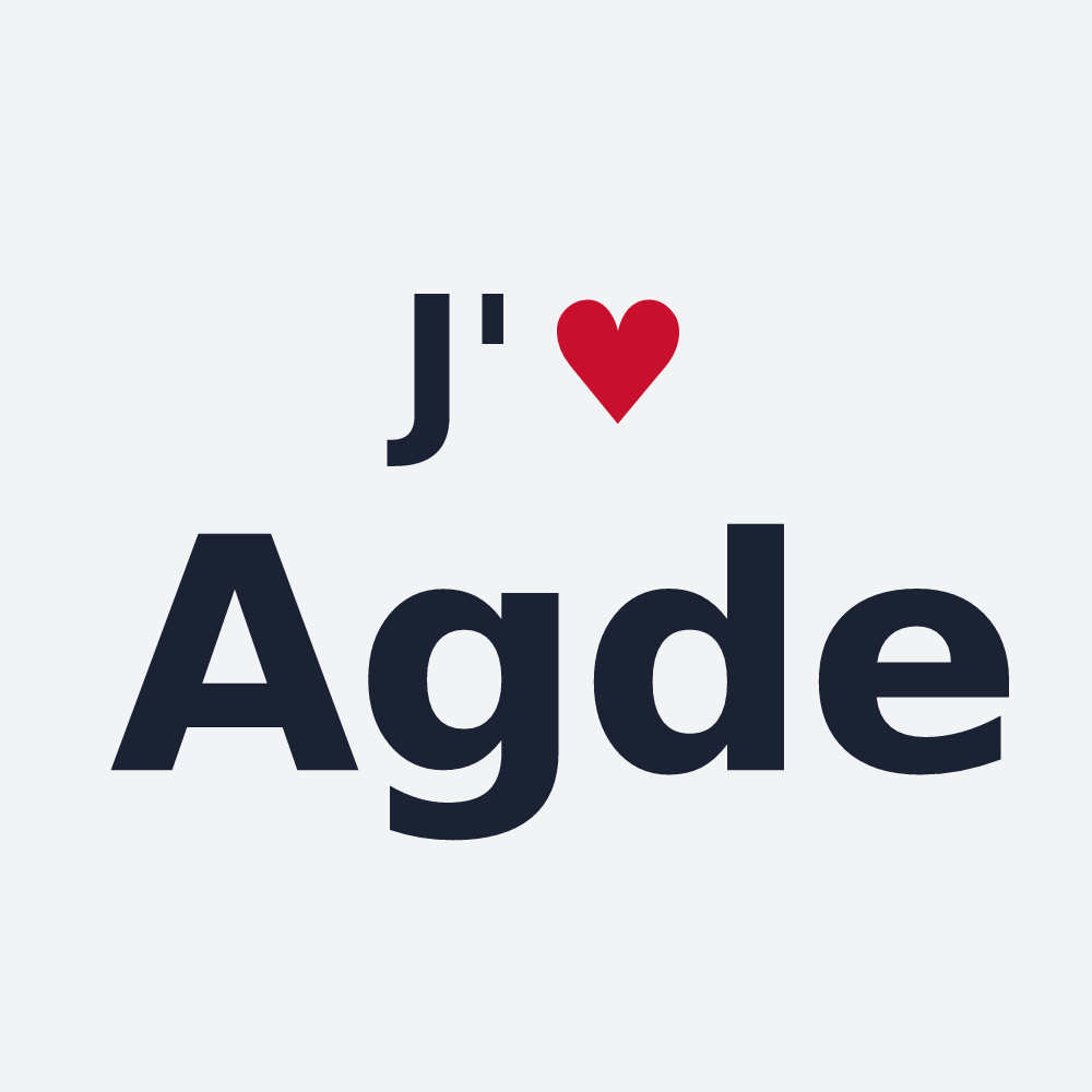 Poster personnalisé Agde — design J'aime Agde