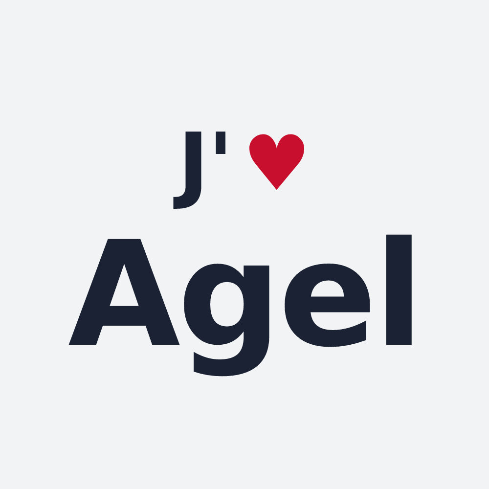 Poster personnalisé Agel — design J'aime Agel