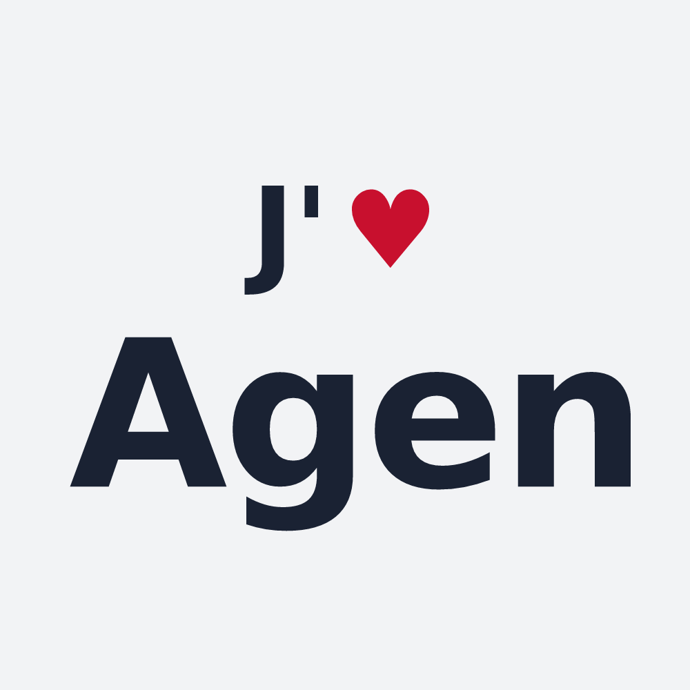 Poster personnalisé Agen — design J'aime Agen
