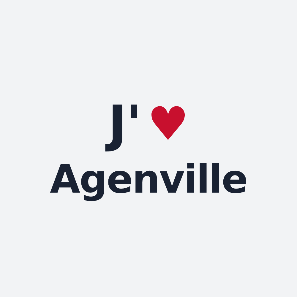 Poster personnalisé Agenville — design J'aime Agenville