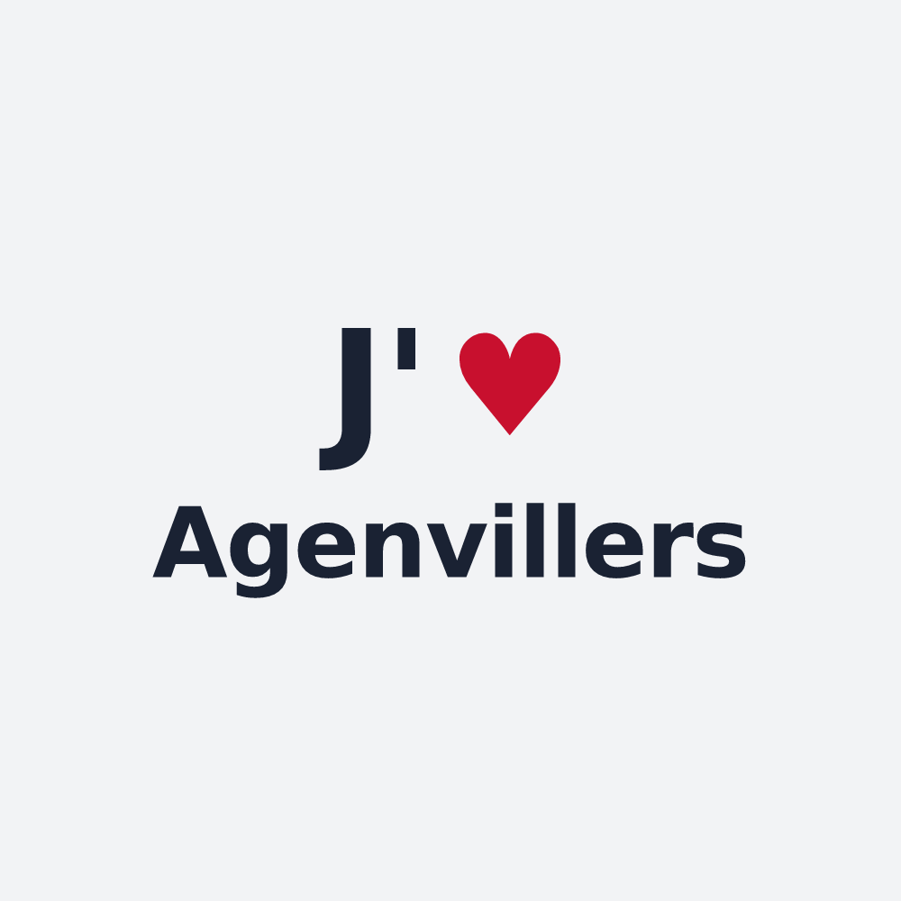 Poster personnalisé Agenvillers — design J'aime Agenvillers