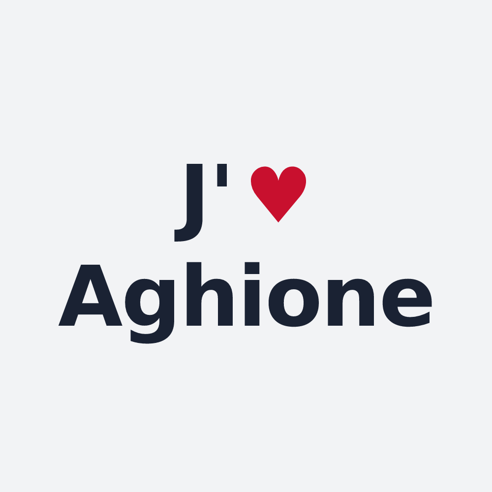 Poster personnalisé Aghione — design J'aime Aghione