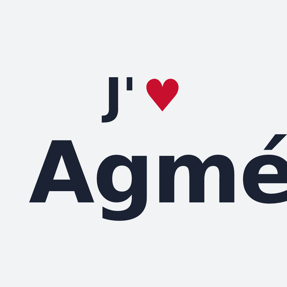 Poster personnalisé Agmé — design J'aime Agmé