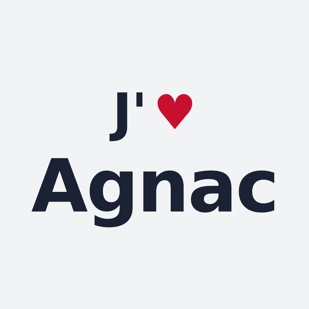 Poster personnalisé Agnac — design J'aime Agnac