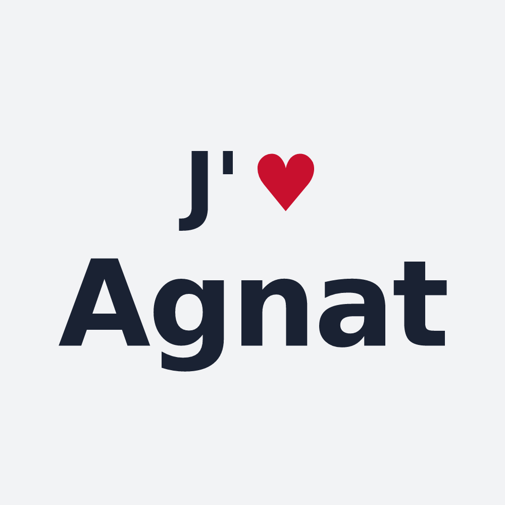 Poster personnalisé Agnat — design J'aime Agnat