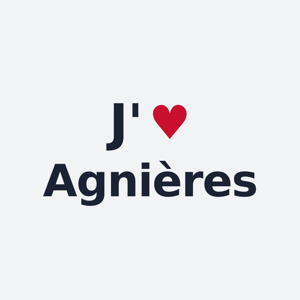 Poster personnalisé Agnières — design J'aime Agnières