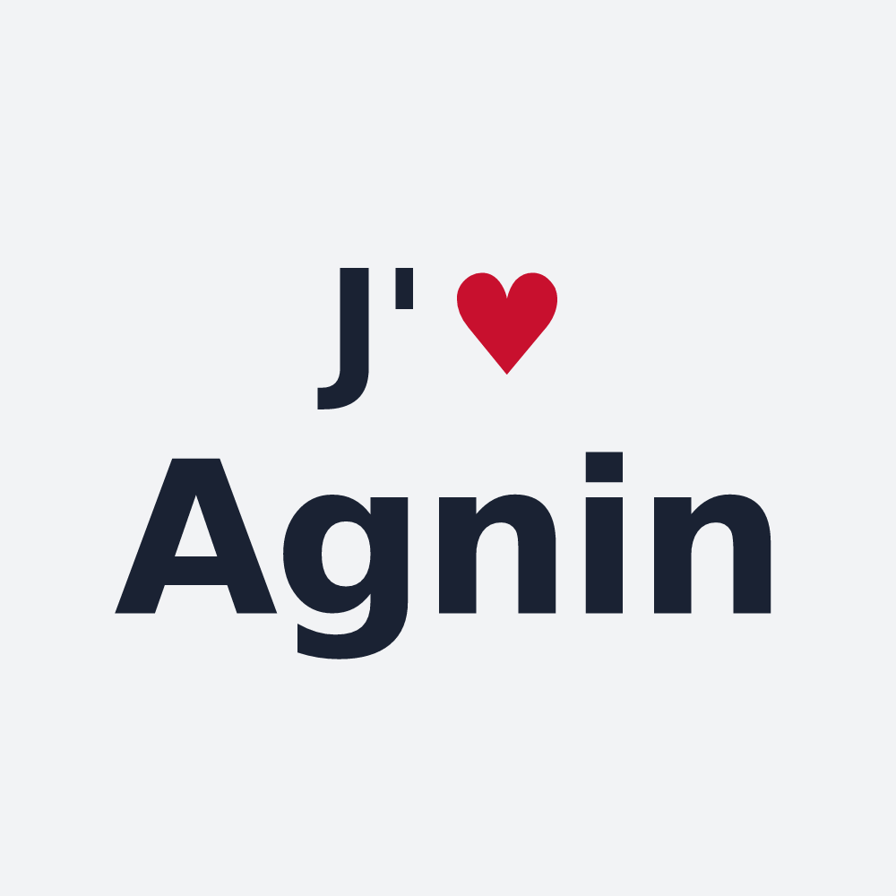 Poster personnalisé Agnin — design J'aime Agnin