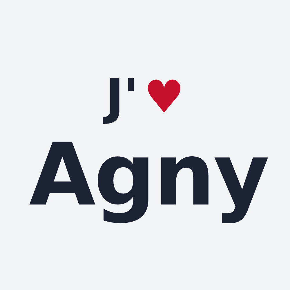 Poster personnalisé Agny — design J'aime Agny
