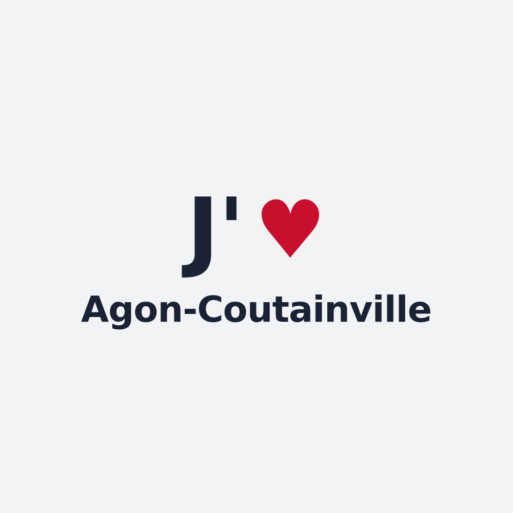 Poster personnalisé Agon-Coutainville — design J'aime Agon-Coutainville