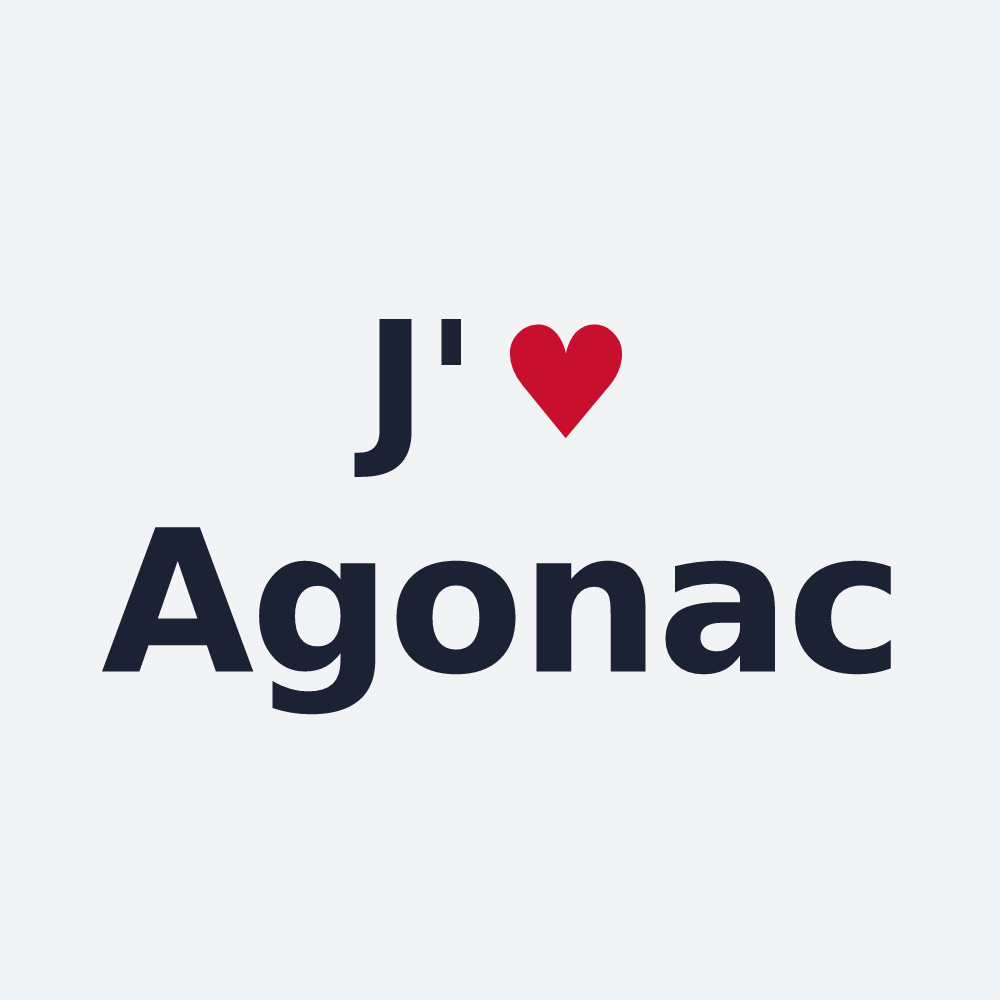 Poster personnalisé Agonac — design J'aime Agonac