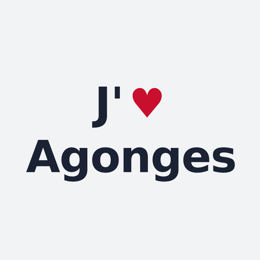 Poster personnalisé Agonges — design J'aime Agonges