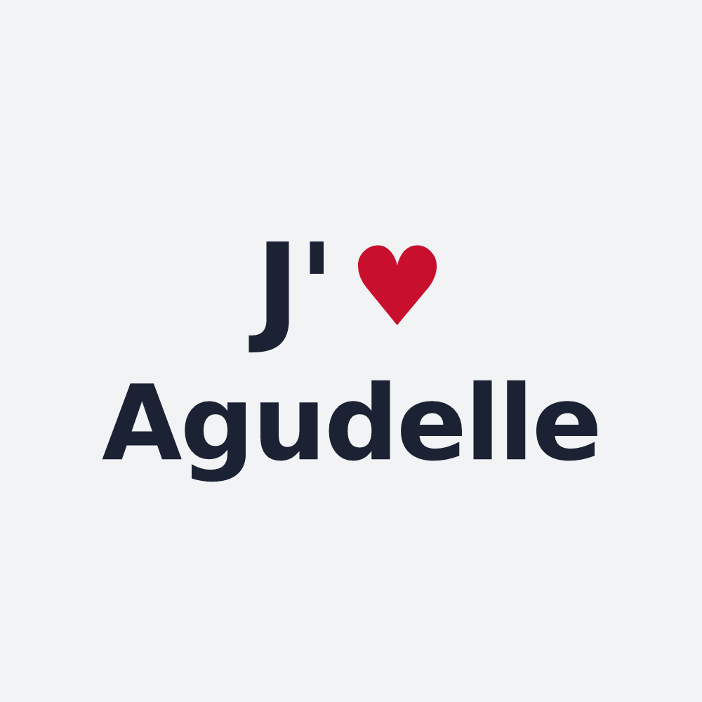 Poster personnalisé Agudelle — design J'aime Agudelle