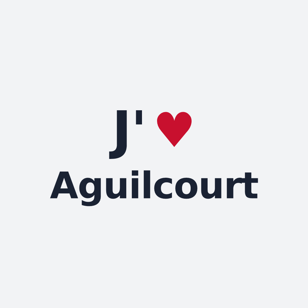 Poster personnalisé Aguilcourt — design J'aime Aguilcourt