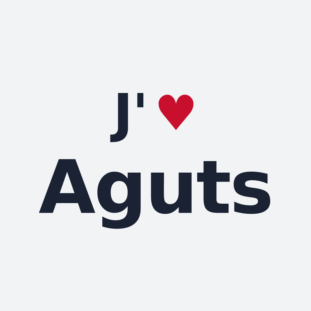Poster personnalisé Aguts — design J'aime Aguts
