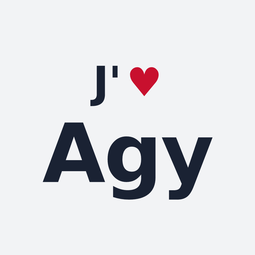 Poster personnalisé Agy — design J'aime Agy