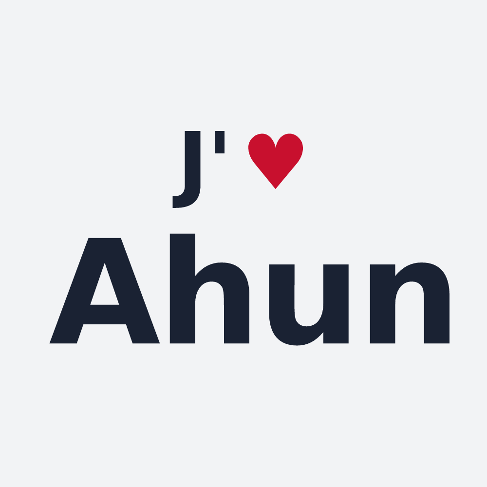 Poster personnalisé Ahun — design J'aime Ahun