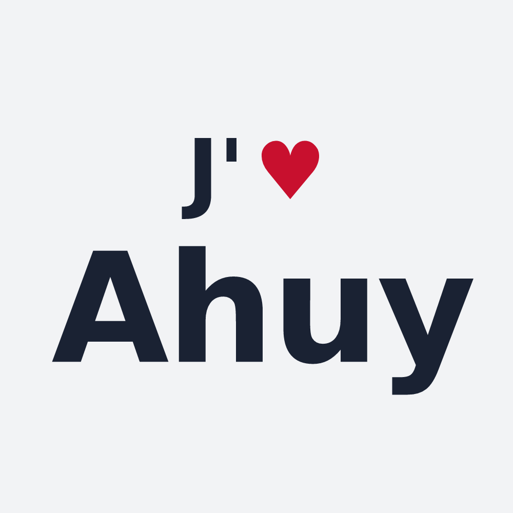 Poster personnalisé Ahuy — design J'aime Ahuy
