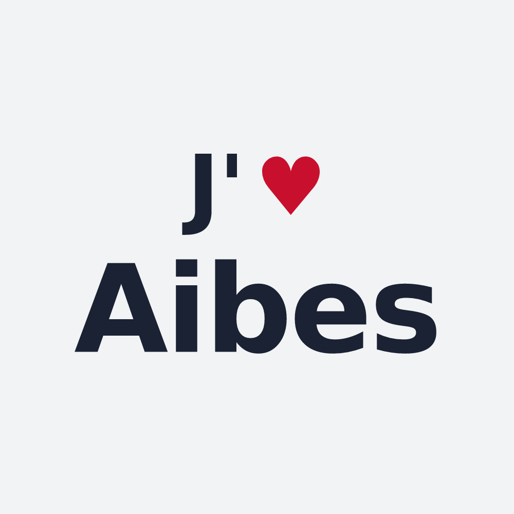 Poster personnalisé Aibes — design J'aime Aibes