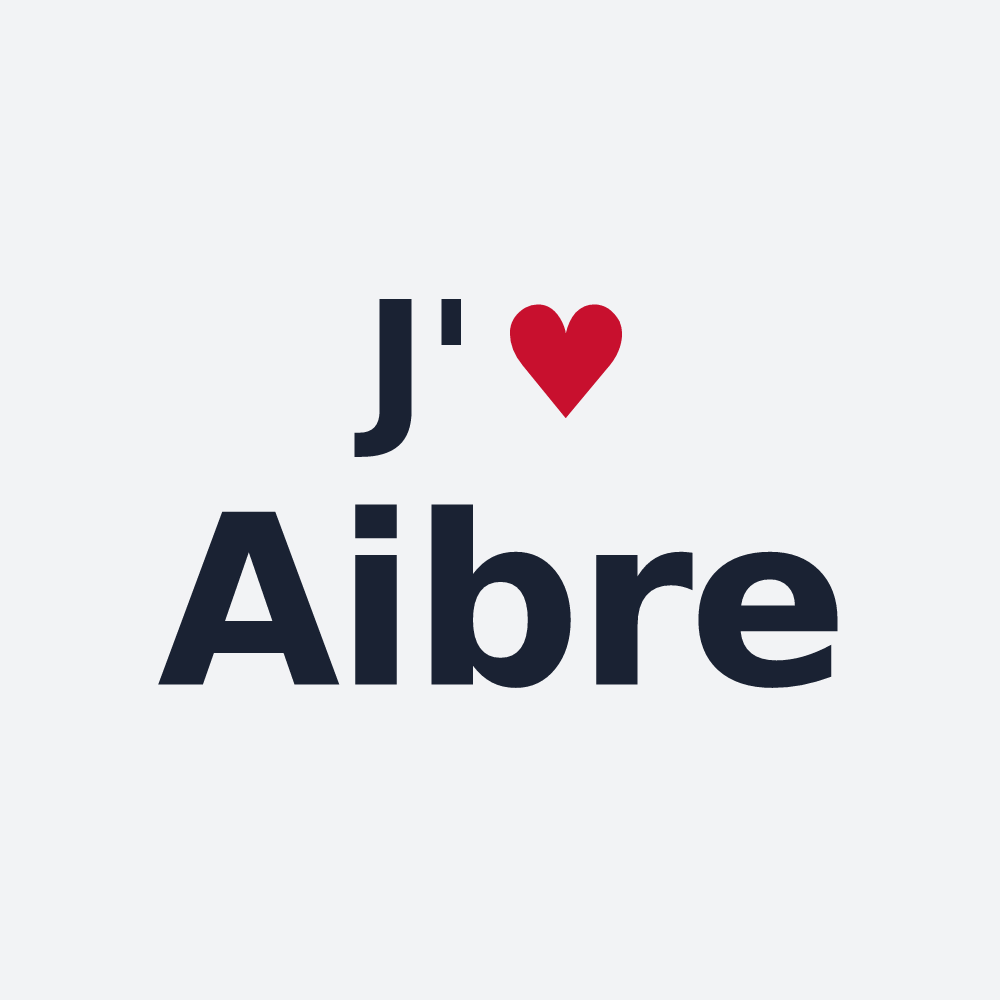 Poster personnalisé Aibre — design J'aime Aibre